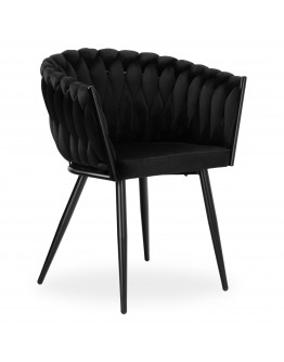 Pinta veliūro kėdė COFTON Black VELVET juoda