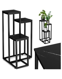 Muniro juodo marmuro stovintis gėlynas