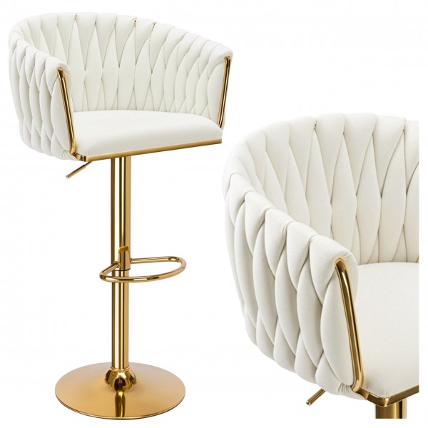"Cofton Gold bar hocker" kreminės spalvos baltas - PirkPatogiai.lt