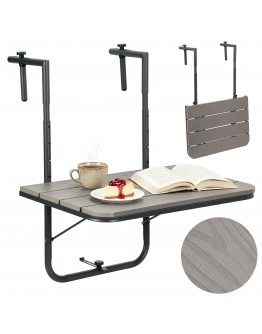 ARETTO sulankstomas balkono stalas pilkos spalvos