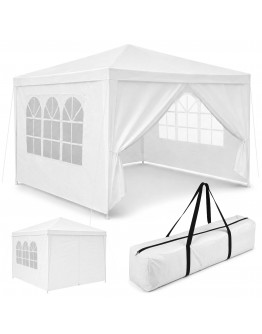 Balta sodo paviljonas „TENO“ su langais, 3x3 m