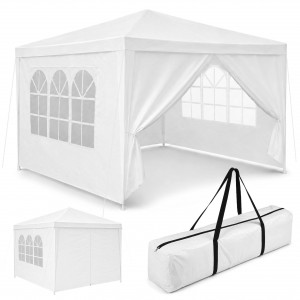Balta sodo paviljonas „TENO“ su langais, 3x3 m