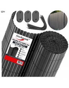 PVC balkono uždanga 90x300 cm „BARU“, antracito spalvos