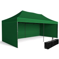 Ekspress prekybos paviljonas - 3x6 m - 3 sienos - žalias Namams ir Sodui