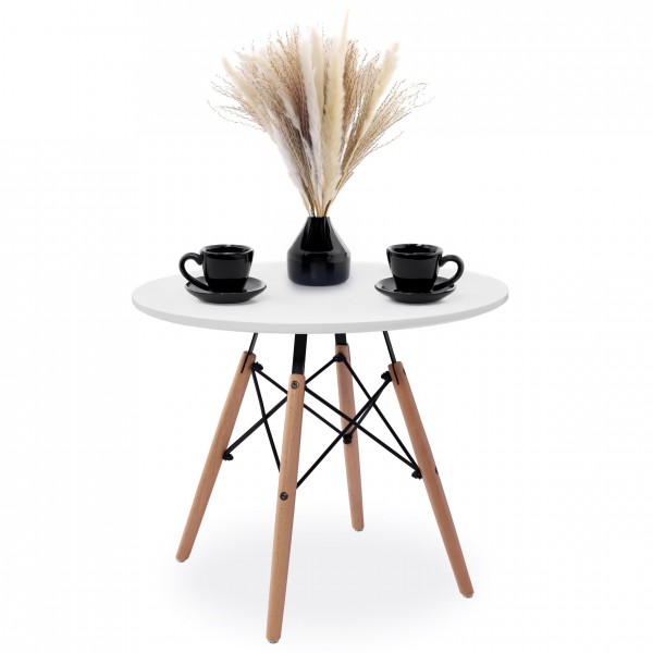 Apskritas stalas PARIS DTW 60 cm baltas - PirkPatogiai.lt