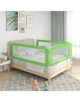 Apsauginis turėklas vaiko lovai, žalias, 200x25cm, audinys