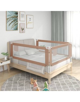 Apsauginis turėklas vaiko lovai, taupe, 90x25cm, audinys
