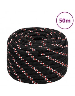 Valties virvė, juodos spalvos, 20mm, 50m, polipropilenas