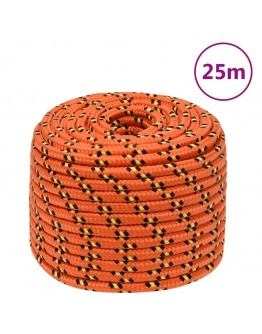 Valties virvė, oranžinės spalvos, 12mm, 25m, polipropilenas