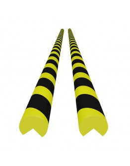 Kampų apsaugos, 2vnt., geltonos ir juodos, 4x4x104cm, PU