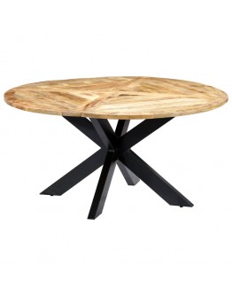 Valgomojo stalas, 150x76cm, mango medienos masyvas, apvalus