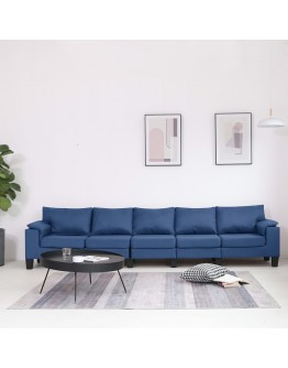 Penkiavietė sofa, mėlynos spalvos, audinys