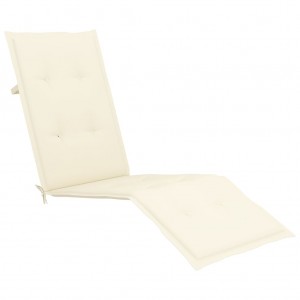 Terasos kėdės pagalvėlė, kreminės spalvos, (75+105)x50x4cm