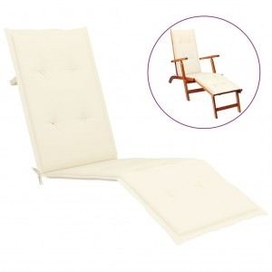 Terasos kėdės pagalvėlė, kreminės spalvos, (75+105)x50x4cm