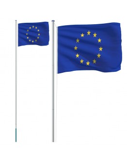 Europos Sąjungos vėliava su stiebu, aliuminis, 6,23m