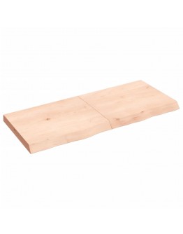 Stalviršis, 120x50x(2–6)cm, neapdorotas ąžuolo medienos masyvas