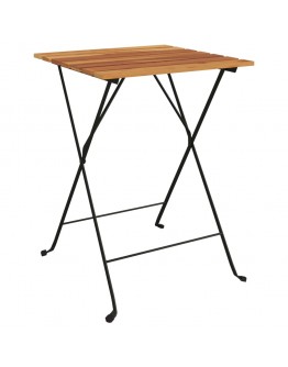 Sulankstomas bistro stalas, 55x54x71cm, tikmedis ir plienas