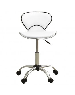 Spa salono kėdė, baltos spalvos, dirbtinė oda