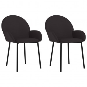 Valgomojo kėdės, 2vnt., juodos spalvos, dirbtinė oda