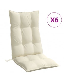 Kėdės pagalvėlės, 6vnt., kreminės spalvos, oksfordo audinys