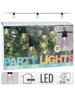 ProGarden LED vakarėlių apšvietimo rinkinys, 20 lempučių, 12V