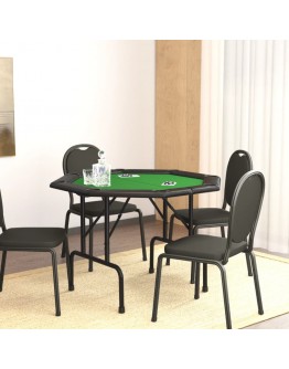 Sulankstomas pokerio stalas, žalias, 108x108x75cm, 8 žaidėjai