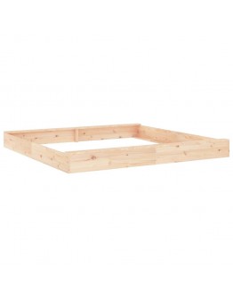Smėlio dėžė su sėdynėmis, pušies medienos masyvas, kvadratinė
