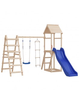 Sūpynės su virvinėmis kopėčiomis, mėlynos, 37x15cm, PE