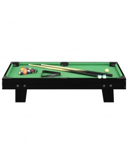 Mažas biliardo stalas, juodas ir žalias, 92x52x19cm, 3 pėdos